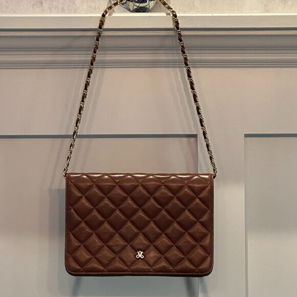 👜 Vintage Jay Herbert Brown Quilted Leather Shoulder Bag - So Soft - Picture 1 of 12